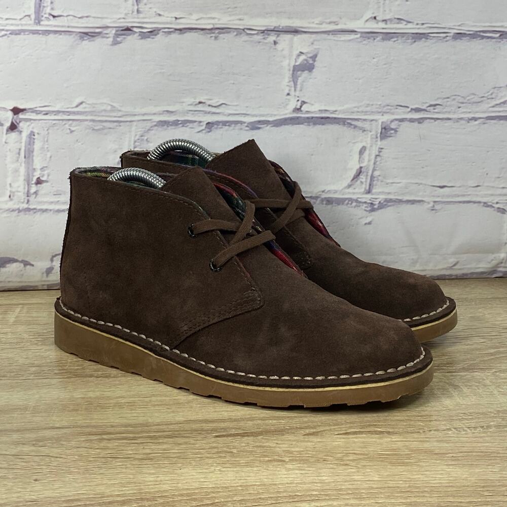 LL Bean Stonington Chukka Boots Women's Size 8.5 Brown Suede Lace-Up Ankle